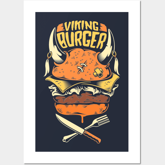 Viking Burger Wall Art by JakeRhodes